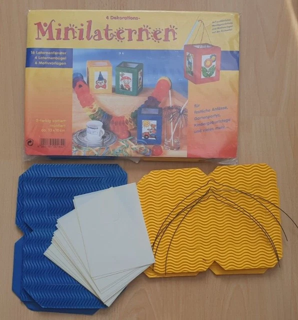 * NEU & OVP / Laternen Bastelset / 4 Stk. / Laternenumzug für Kinder / 13x10 cm