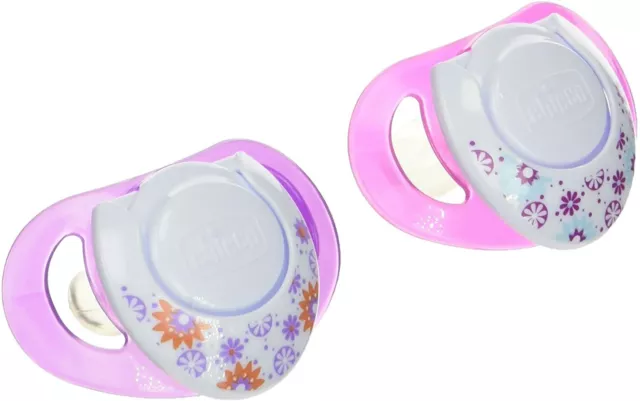 Chicco 571700 Deco Shield Pacifier for 4 Month Plus Babies(2 Pack), Pink