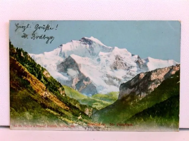 AK Interlaken, Die Jungfrau; coloriert, 1905