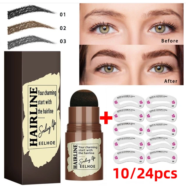 Eye Brow Stamp Shaping Kit Eyebrow Definer Stencils Shaper Grooming Makeup Sets~