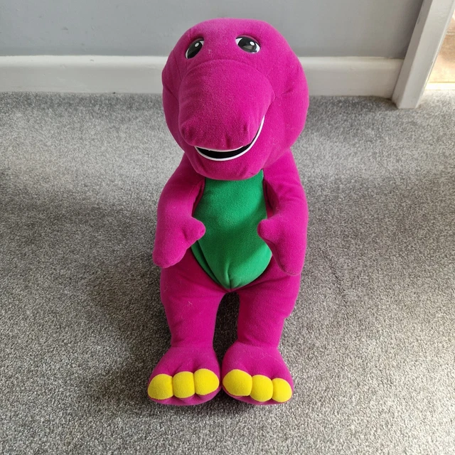 VINTAGE BARNEY TALKING Plush Dinosaur Toy 1996 Playskool Hasbro In