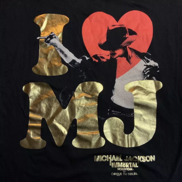 Adult Large Michael Jackson The Immortal World Tour T-Shirt Cirque Du Soleil Tee