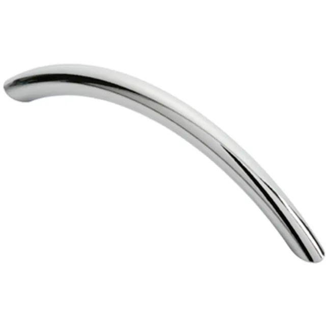 Curved Bow Cabinet Pull Handle 119 x 10mm 96mm Fixing Centres Chrome