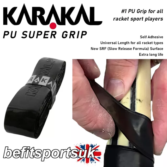 Karakal Racket Re-Grip Replacement Over-Grip Pu Super Tennis Squash Badmington