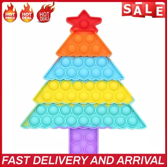 Anti-Stress Christmas Tree Bubble Board DIY Decompression Sensory Toy (3)