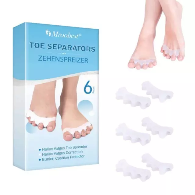 Separatore Dita Piede In Gel Distanziatore Dita Piedi 3 Paia Per Alluce Valgo