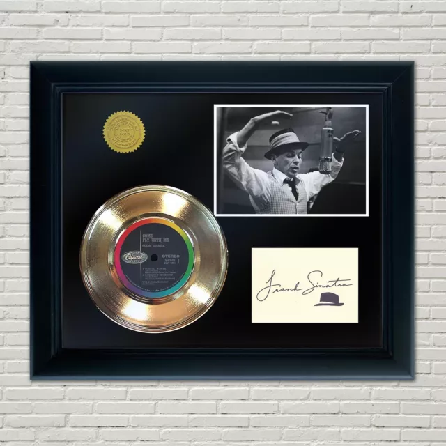 Frank Sinatra Framed 45 Gold Record Reproduction Signature Display