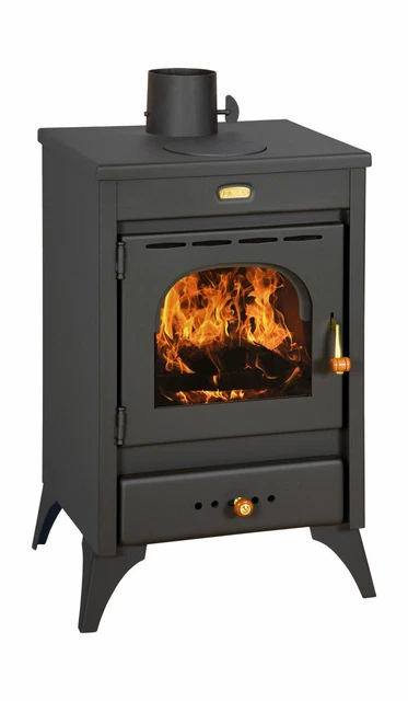 Poêle à Bois à Accumulation Magnifique Prity K1 W8 - 67 Kg - Noir - 76x45x40cm