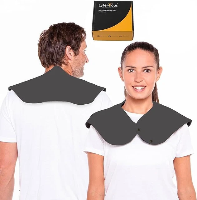 LYFEFOCUS REUSABLE HOT & Cold Pack Gel Heat Wrap for Neck & Shoulder