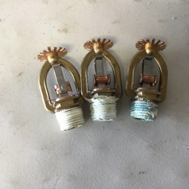 (3)Tyco Sprinkler Head, TY3211, 165 Deg F, Standard Response Head Pendent, 1/2”