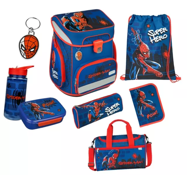 Schulranzenset 5-6-7-8 tlg. SPIDERMAN Scooli Jungen Schultasche NEU