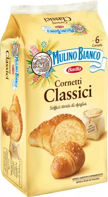 Croissant de Pâtisseries MULINO BIANCO Cornets Classiques Déjeuner Snack 6PZ