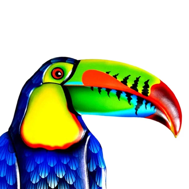 2 x dekorative Vogel-Wanddekoration aus Metall, ästhetisch für Zuhause, 3