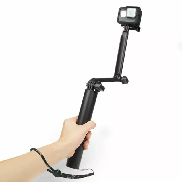 Puluz 3-Way Foldable Selfie Stick Extension Monopod Bracket for Gopro Hero