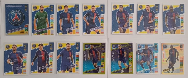 Cartes collectors PSG 2016-17-18