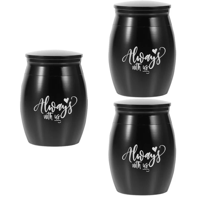 3 Pack Dog Urn Stainless Steel Animal Ashes Cremation Container