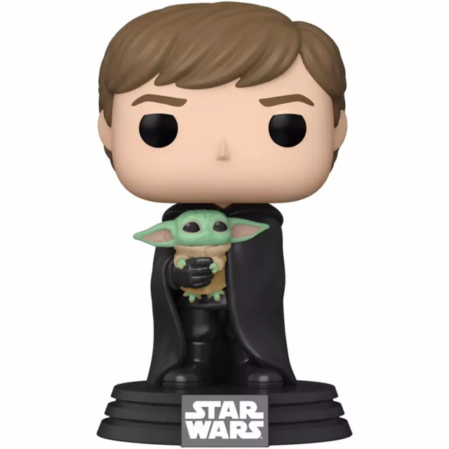 Funko Pop! • Star Wars • Luke w/ Grogu • w/ecoTEK Protector • Ships Free