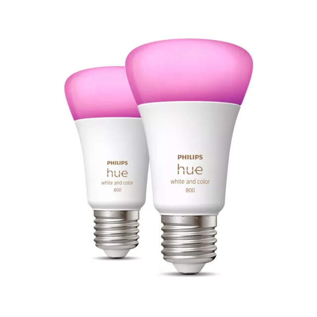 Philips Hue White and Color 800 Ambiance LED Lampe - 2er Pack