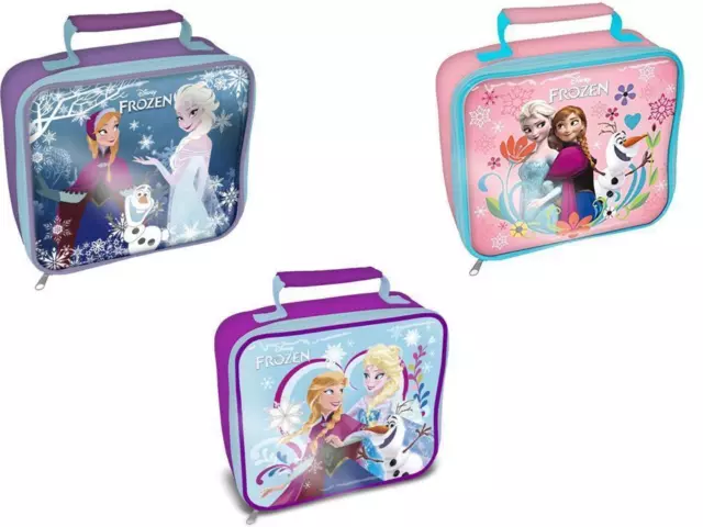 Disney Frozen Elsa Anna Olaf Insulated lunch Bag Princess Thermal Box Official