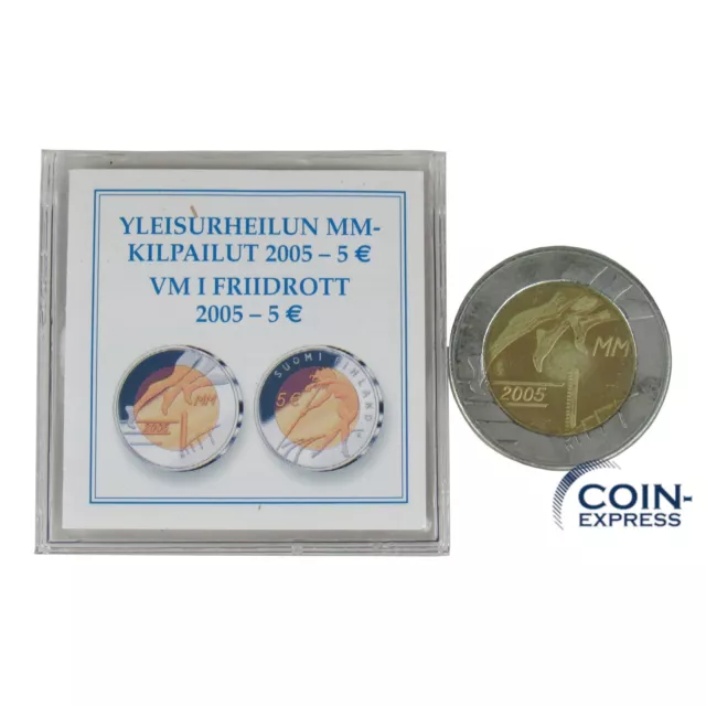 *** 5 EURO Gedenkmünze FINNLAND 2005 Leichtathletik WM Weltmeisterschaft ***