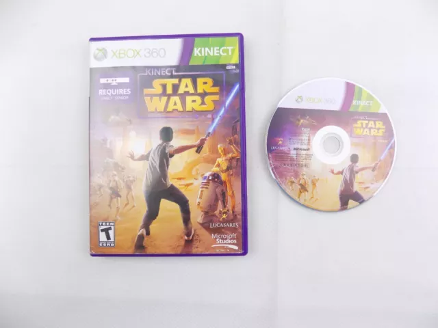 XBOX 360 KINECT STAR WARS GAME WITH BONUS DEMO DISC COMES WITH CASE NO  MANUAL