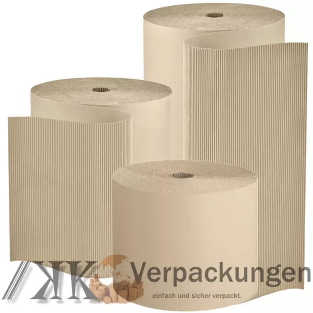 Rollenwellpappe Polstermaterial Wellpappe auf Rolle 1,0 und 0,5 x 70 m