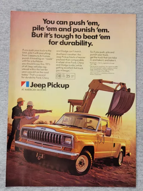 1981 Magazine Advertisement Page American Motors Jeep Pickup Truck Print Ad