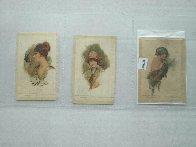 bdv silk cigarette cards BDV SILK CIGARETTE Cards - 1910 Beauties/Modern Paintings, Part Set X 3  £2.99