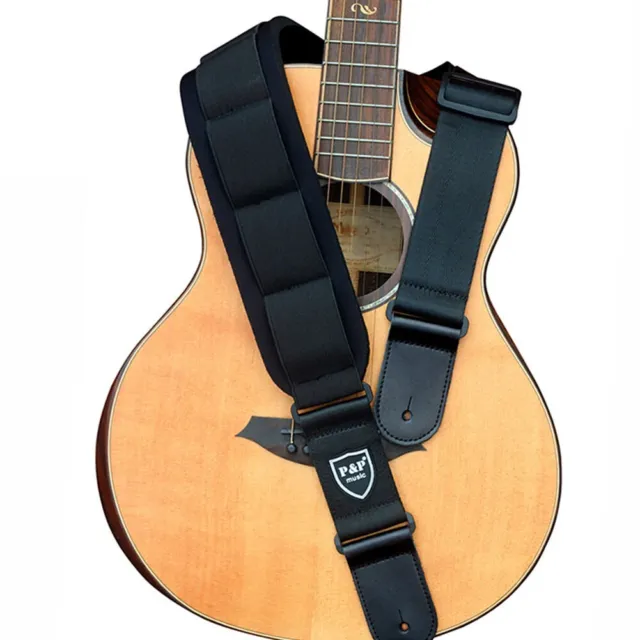Comfortable and Stylish Adjustable Guitar Strap with Wide Foam Shoulder Pad