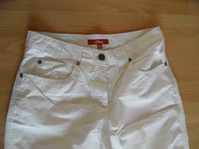 Pantalon léger 3/4 SOLIVER blanc sac cargottes taille 164 TOP RJ1215 2