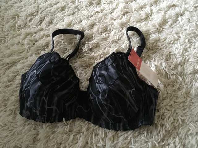 Damen BH mit Bügel in der Gr. 75D von Triumph schwarz grau Neu mit Etikett