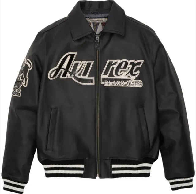 Authentic 100% BRAND NEW Avirex Black Aces A-2 Jacket (XS) All Sizes Available
