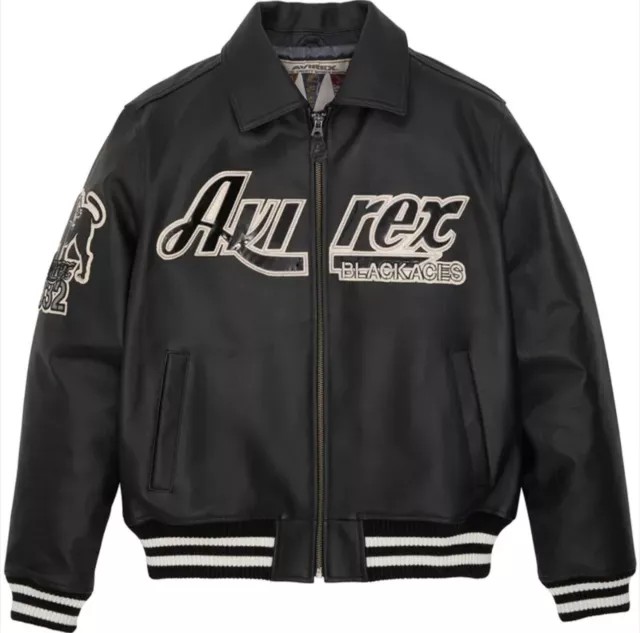 Authentic 100% BRAND NEW Avirex Black Aces A-2 Jacket (XS) All Sizes Available