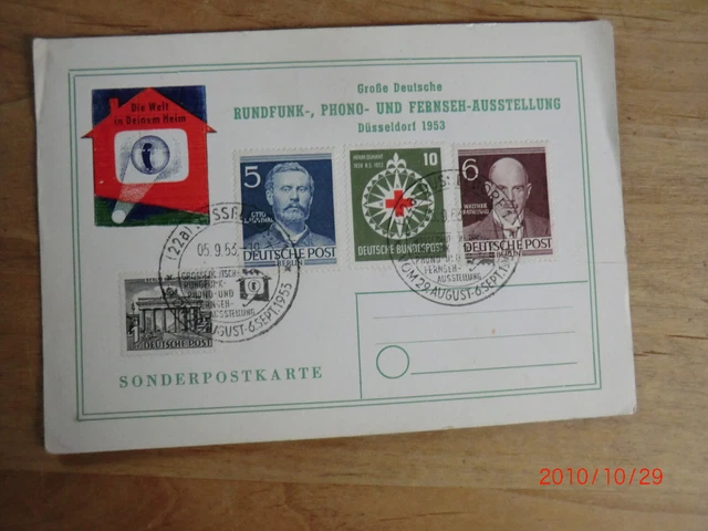 4000 Duesseldorf Deutsche Rundfunk, Phono und Fernseh-ausstellung 1953