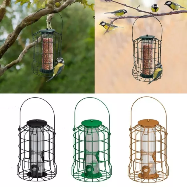 Metal Pet Accessories Hanging Type Bird Feeder Bird Cage Hanging Cage Dispenser