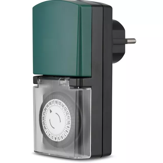 GAO Zeitschaltuhr IP44 Außen Tageszeitschaltuhr TÜV/GS-Zeichen Timer Steckdose