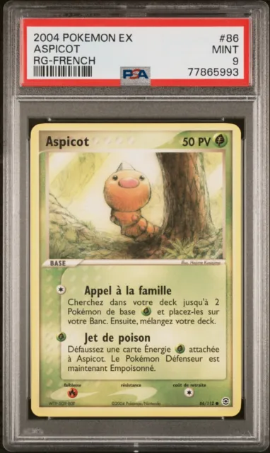 Carte Pokemon Aspicot 86/112 EX Rouge feu Vert Feuille PSA 9 🍃🍃