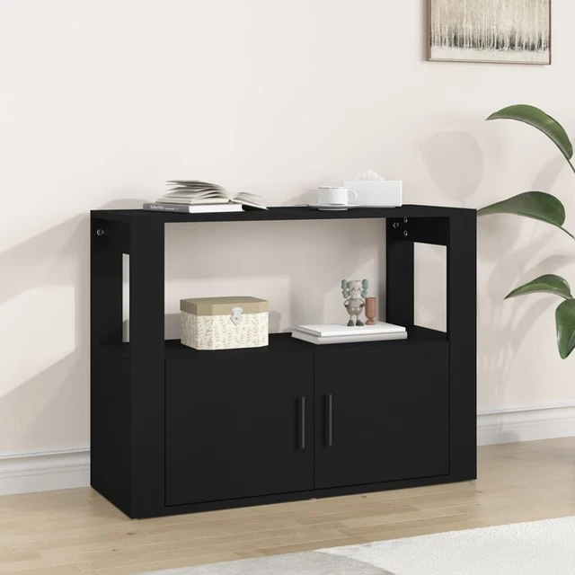 Armadio piccolo nero credenza armadio unità di archiviazione mensola display tavolo moderno