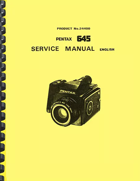 Manual De Servicio De Reparación De Cámara Pentax 645