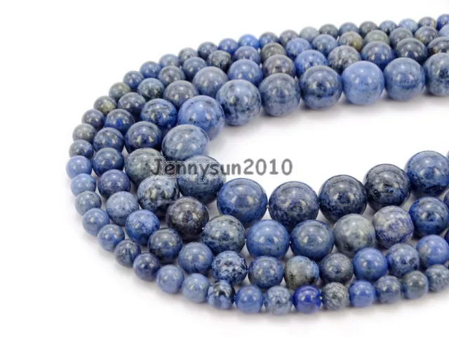 Natural Dumortierite Gemstone Round Spacer Beads 15.5'' 6mm 8mm 10mm 12mm