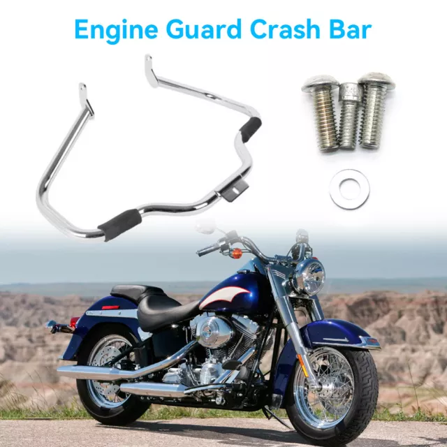 Engine Guard Crash Bar Iron Fit For Harley Heritage Softail Classic FLSTC 00