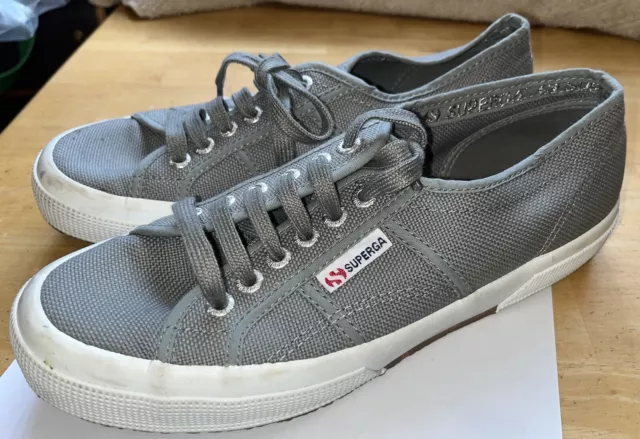 SUPERGA cotu-classic grey canvas Low Sneakers Tennis Shoes-Women’s  EU 39 US 8