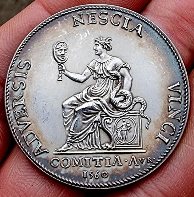 Médaille Argent Antoine de Bourbon Roi de Navarre - ADVERSIS NESCIA VINCI 1560