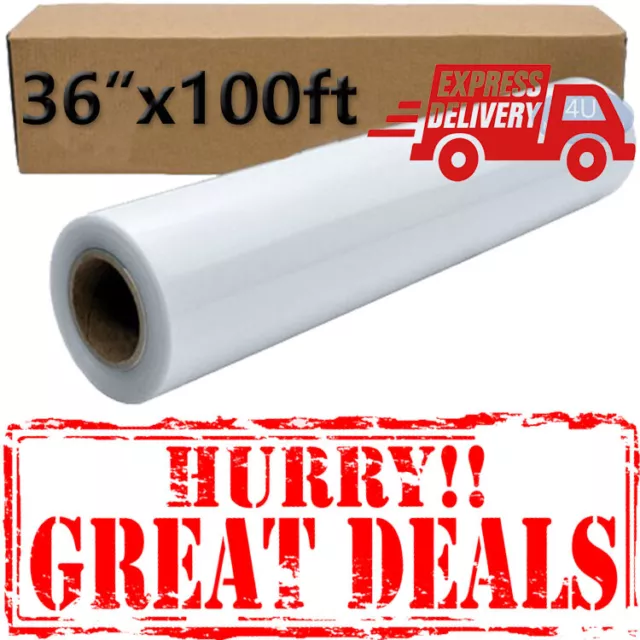 36"x100' /roll，Premium Waterproof Inkjet Silk Screen Printing Transparency  Film