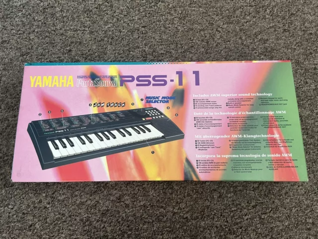 Vintage Yamaha PortaSound PSS-11 portable keyboard boxed, pristine condition