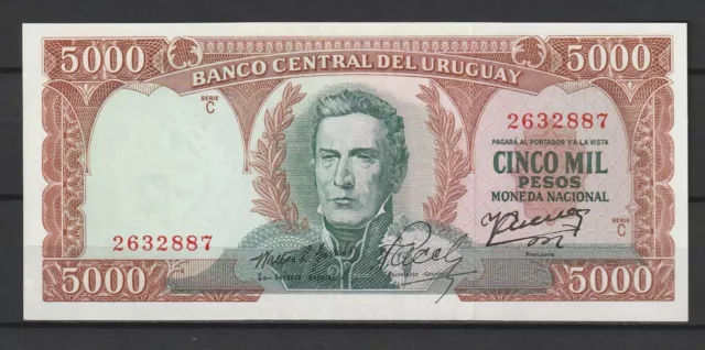 URUGUAY - Billet de 5000 Pesos Non Daté (1967)  - P. N° 50b série c NEUF UNC