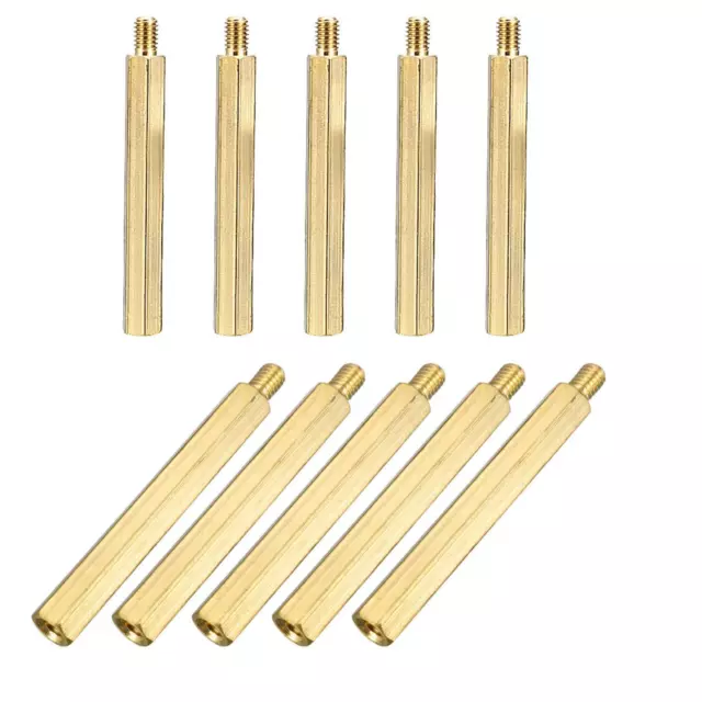 M4x45mm+6mm mâle à femelle Fil Laiton Hexagonal Entretoise Standoff 10 pièces