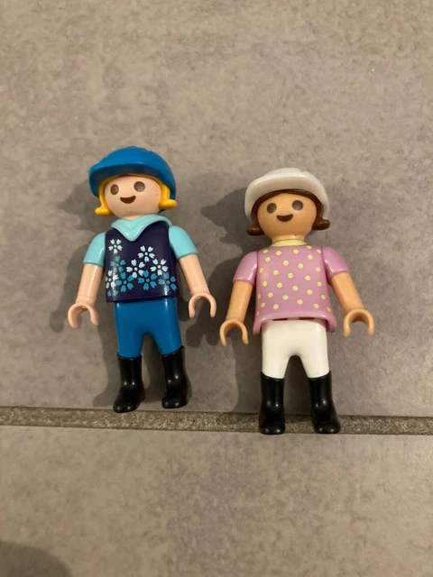 Figurine Playmobil Fille Cavalière - Tenue Noire 4641, État Occasion