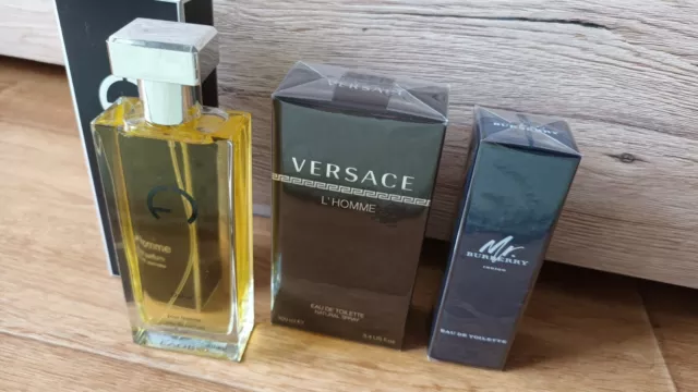 Herren Parfum SET 3 Teilig Versace, Burberry ( SELTEN)