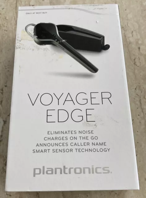 Plantronics Voyager Edge Bluetooth Wireless Headset +Charging Case,Black SEALED